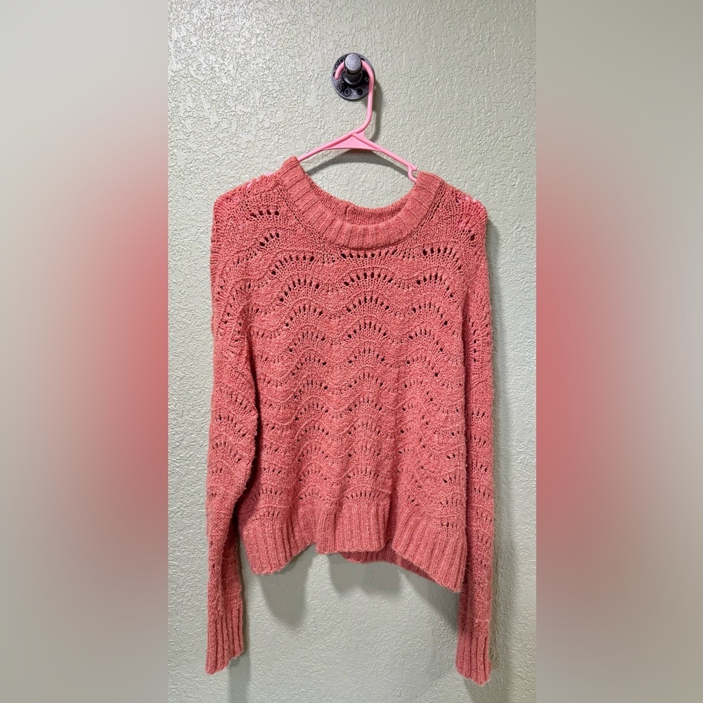 American Eagle Outfitters Coral Knit Sweater